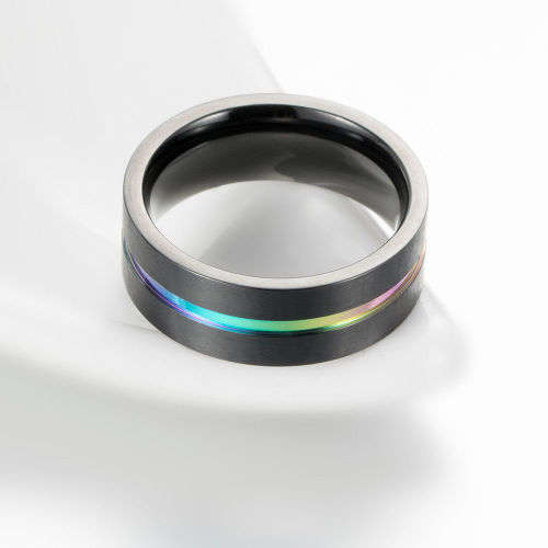 Stainless Steel Wedding Ring Black Engagement Band Size 12