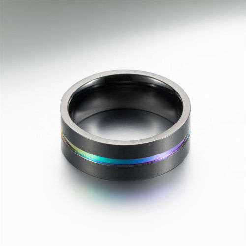 Stainless Steel Wedding Ring Black Engagement Band Size 12