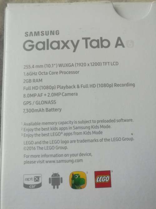 Samsung Galaxy Tab A2016 10.1 inch very clean (SM-P580)