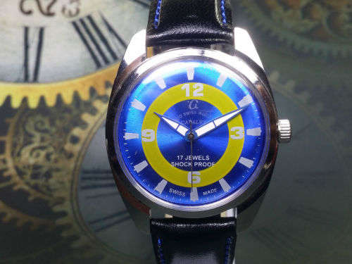 Vintage Cavalry Anglo Swiss Mechanical Handwinding Movement Mens Wrist Watch