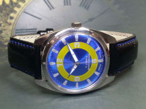 Vintage Cavalry Anglo Swiss Mechanical Handwinding Movement Mens Wrist Watch