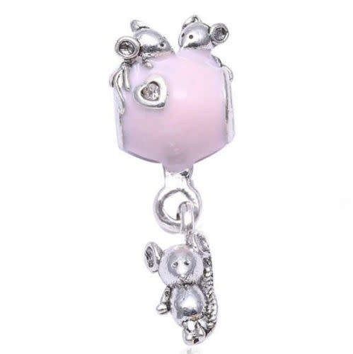 1Pcs Blue Big Hole Bead Charm Round bead Suit silver bracelet