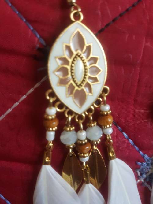 Fashion Bohemian Feather Tassel Dangle Earrings