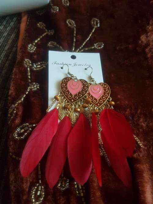 Fashion Bohemian Feather Tassel Dangle Earrings