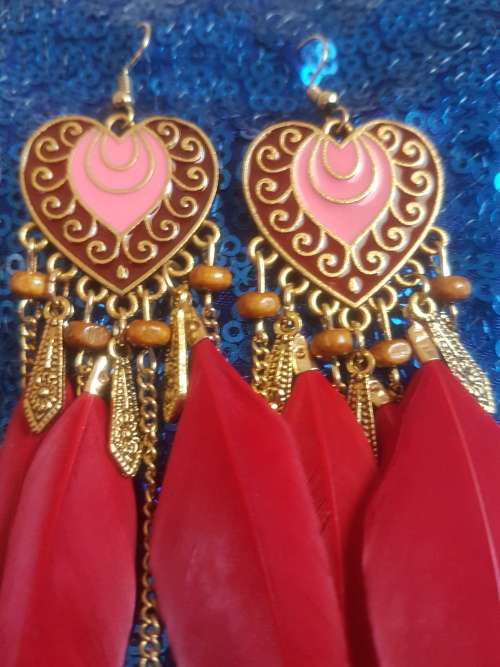 Fashion Bohemian Feather Tassel Dangle Earrings