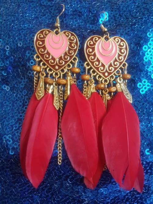 Fashion Bohemian Feather Tassel Dangle Earrings