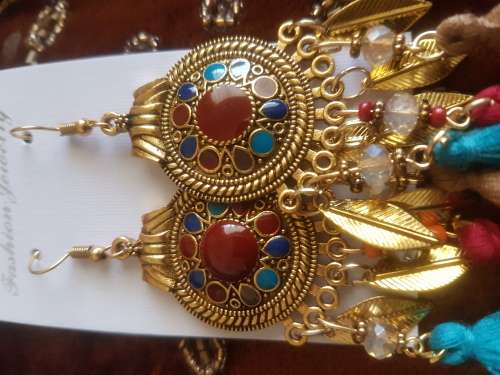 Fashion Bohemian Feather Tassel Dangle Earrings