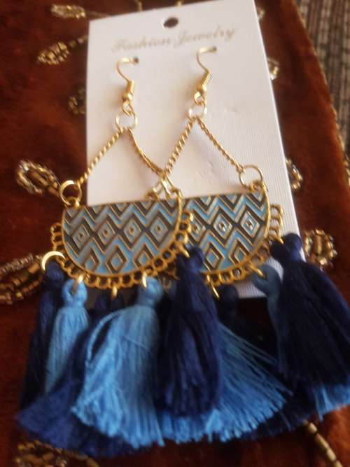 Fashion Bohemian Feather Tassel Dangle Earrings