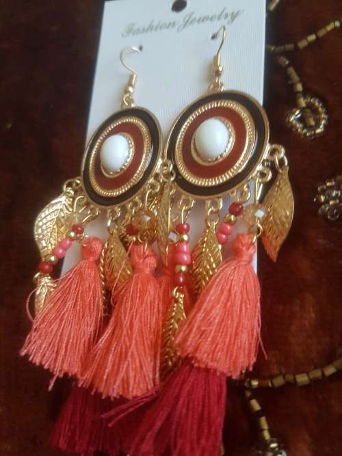 Fashion Bohemian Feather Tassel Dangle Earrings