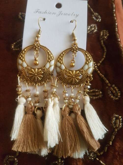 Fashion Bohemian Feather Tassel Dangle Earrings
