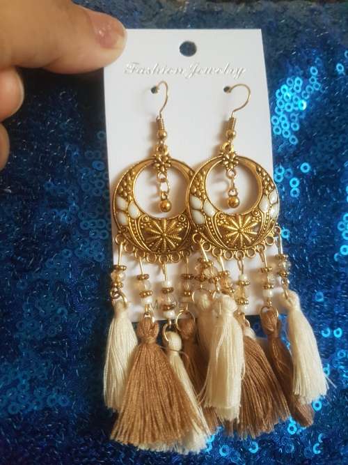 Fashion Bohemian Feather Tassel Dangle Earrings