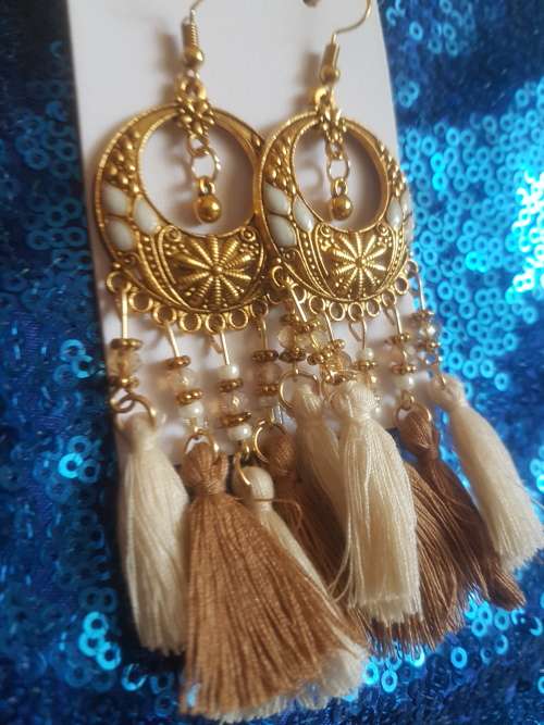 Fashion Bohemian Feather Tassel Dangle Earrings