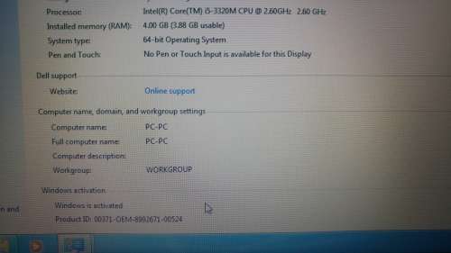 Dell latitude E5430 i5, 320gb and 4gb ram