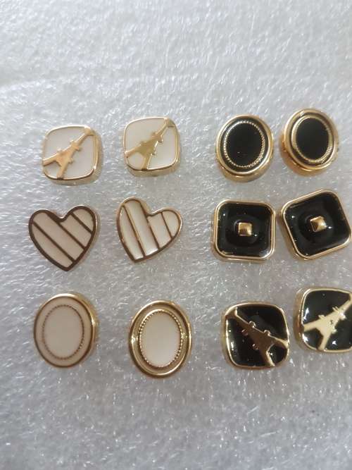 10 Pairs/set Vintage Gold Big Round Circle Hoop Dangle Earrings
