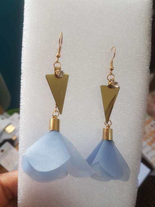 Fashion Bohemian Long Dangle Earrings - Blue