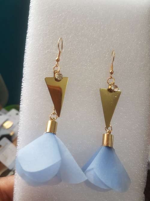 Fashion Bohemian Long Dangle Earrings - Blue