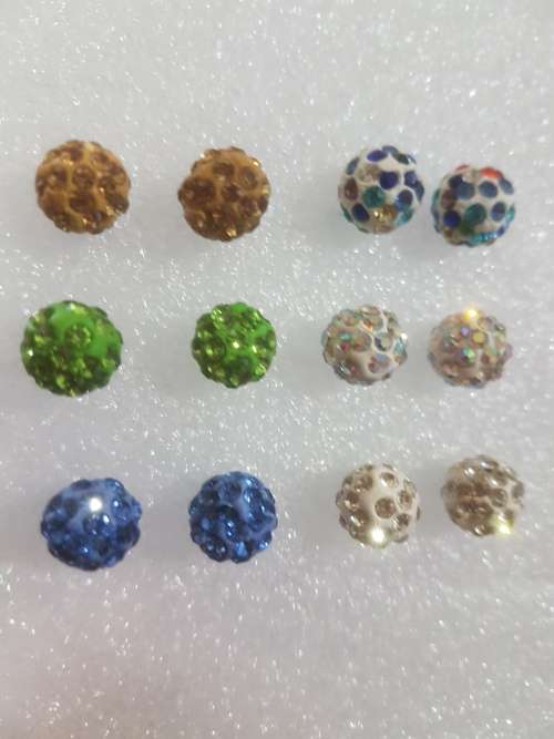 6 Pairs/set Colorful Round Circle Hoop Dangle Earrings