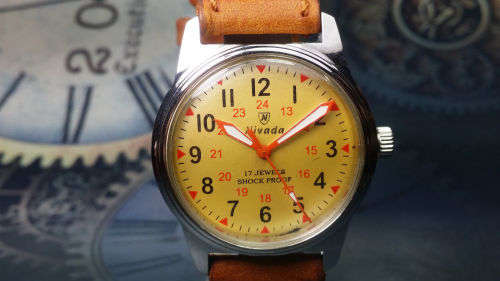 Vintage NIVADA Swiss Made Mechanical Handwinding Movement Mens  Watch