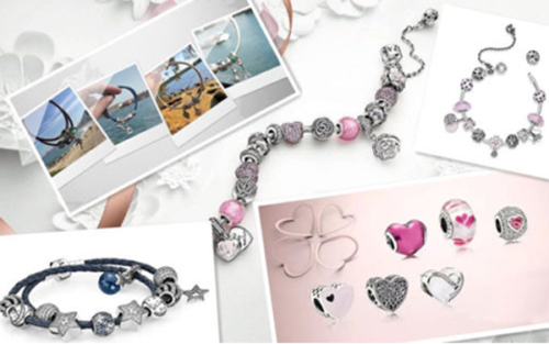 Silver Snake Chain Bracelets Bangle suit European Charm Beads 17cm