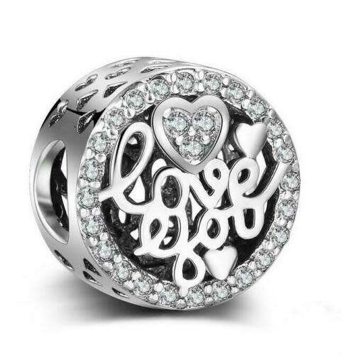 1pcs Silver  European Charm Beads Fit 925 Necklace, Bracelet Pendant Chain