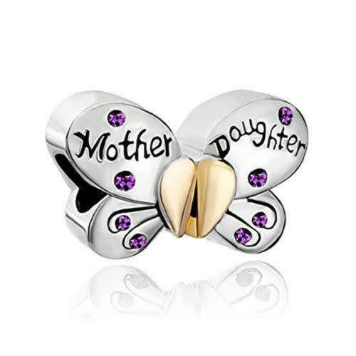 2pcs Silver  European Charm Beads Fit 925 Necklace, Bracelet Pendant Chain
