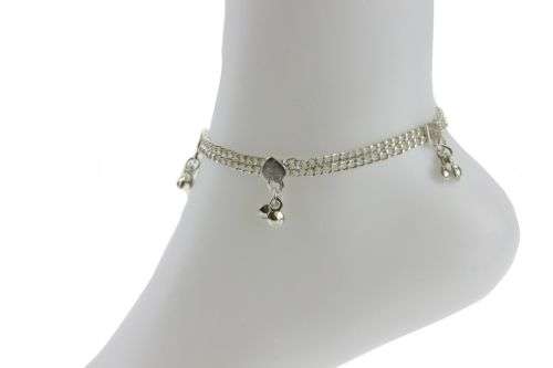 Fashion Jewelry Silver Plated Payal double layer Elegant Ankle