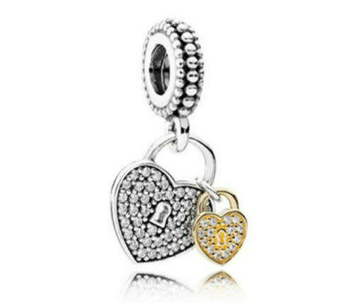 1Pc Silver Crystal Charm European Spacer Beads Fit Necklace Bracelet