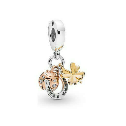 1Pc Silver Crystal Charm European Spacer Beads Fit Necklace Bracelet