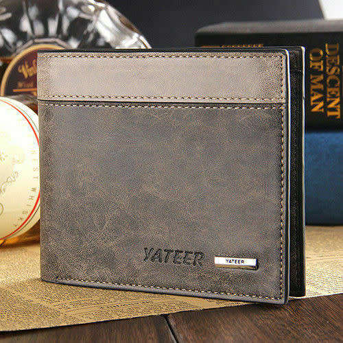 Wallet for Men, Hight Quality, Yatear Gray Mens Wallet