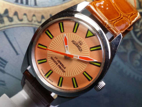 Vintage ROAMER Swiss Made Mechanical Handwinding Movement Mens Wrist Watch