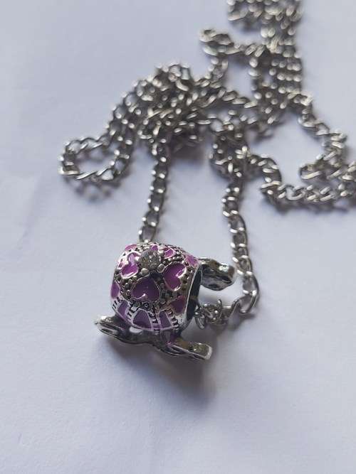 Purple Princess Belle Pumpkin Chariot Necklace from Sarah&Abi Collection