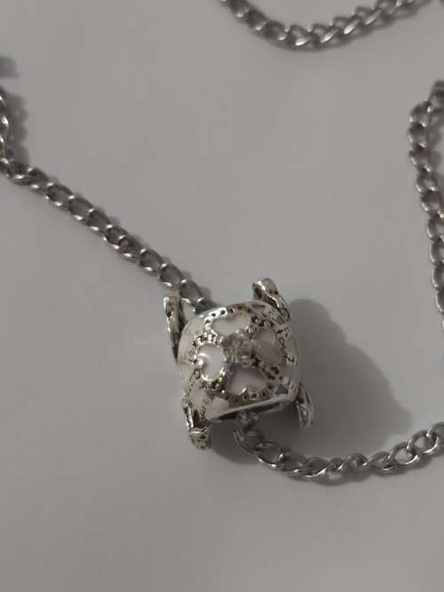 White Princess Belle Pumpkin Chariot Charm Beads Necklace