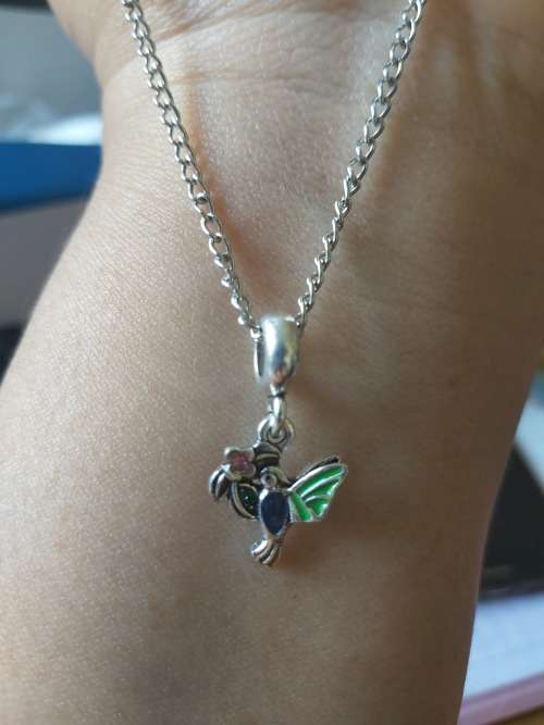 Love Bird Silver European Charm Beads Pendant Necklace