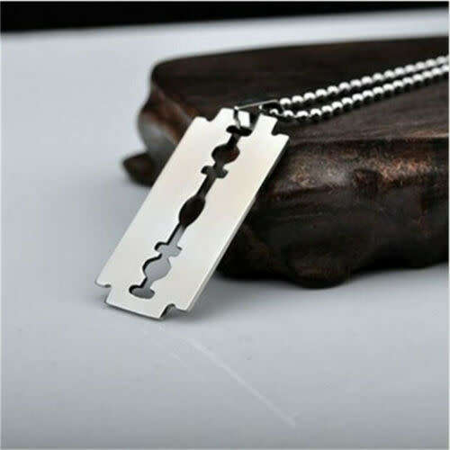 Retail Price R 850 / Genuine Stainless Steel Blade Necklace Silver Color