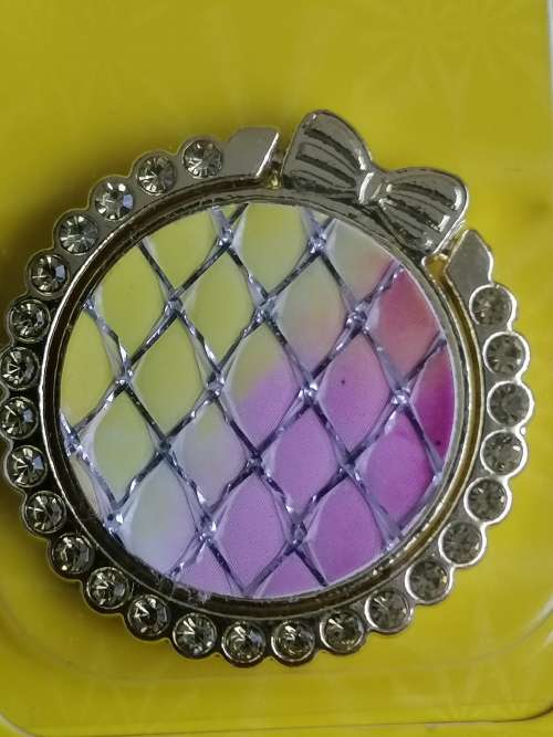 Universal Mobile Phone Ring Stent - Yellow & Pink Mermaids Tail