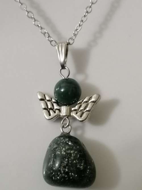 Natural Indian Agate Freeform Gemstone Necklace