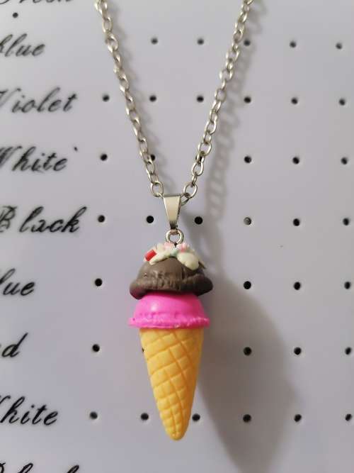 3D Ice cream Resin Charms Necklace by SarAbi Collection