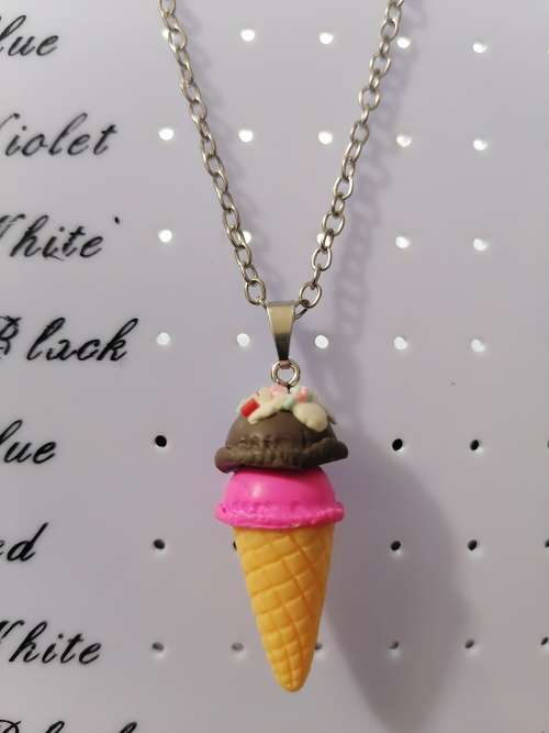 3D Ice cream Resin Charms Necklace by SarAbi Collection