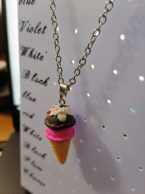3D Ice cream Resin Charms Necklace by SarAbi Collection