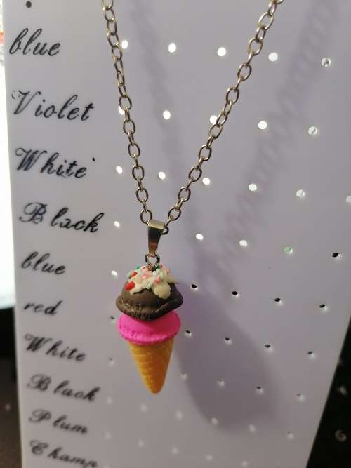 3D Ice cream Resin Charms Necklace by SarAbi Collection