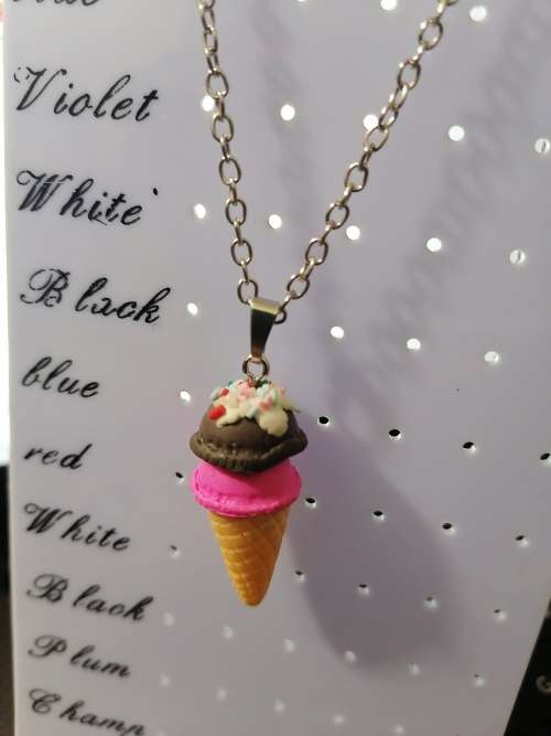 3D Ice cream Resin Charms Necklace by SarAbi Collection