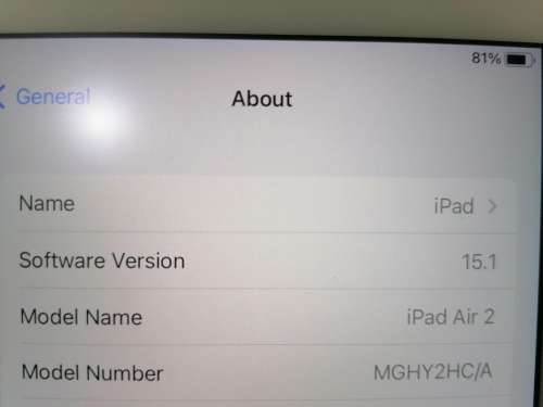 IPAD AIR 2 - 64GIG - WHITE - WIFI AND CELLULAR, NEVER BEEN REPAIRED