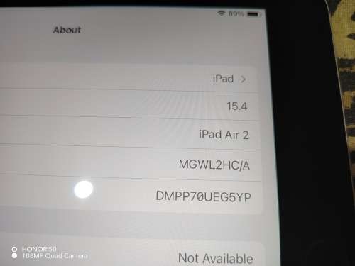 IPAD AIR 2 - 128GIG - WHITE - WIFI AND CELLULAR, NEVER BEEN REPAIRED