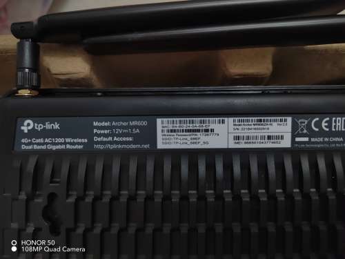 TP-LINK Archer MR600  4G+ Cat6 AC1200 Wireless Dual Band Gigabit Router (It take a sim card)like NEW