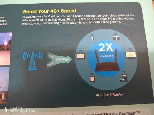 TP-LINK Archer MR600  4G+ Cat6 AC1200 Wireless Dual Band Gigabit Router (It take a sim card)like NEW