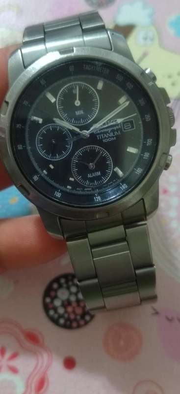 SEIKO Chronograph Titanium 100M - Model 7T62 - OBEO