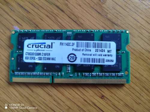 Crucial 8GB DDR3L-1333 SODIMM MAC