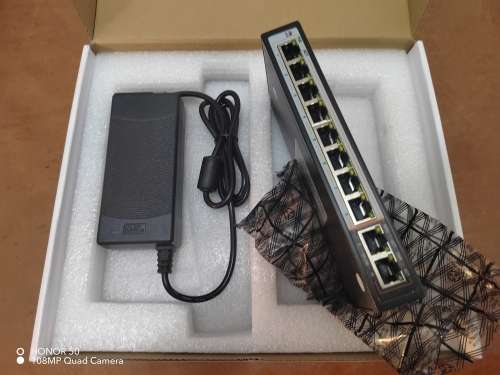 Scoop 8 Port Fast Ethernet Switch with 8 AI PoE Ports and 2 GE Uplink