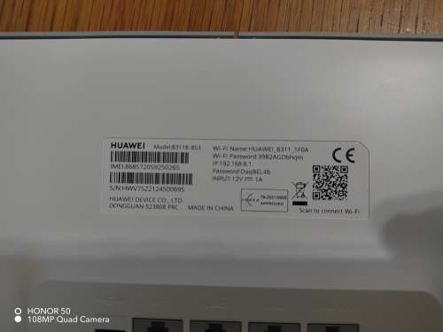Huawei B311B-853 4G Lte router (It take a SIM CARD)
