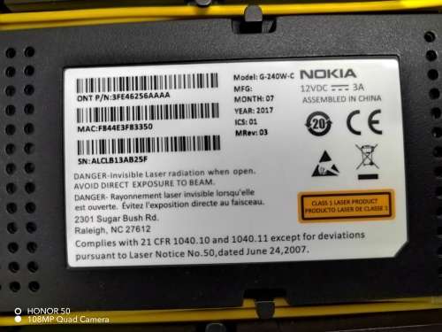 Nokia G-240w-C Router (Doesn't take a SIM CARD) Fiber router